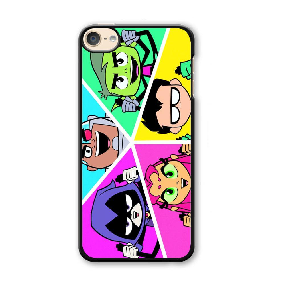Teen Titans Heroes Family iPod Touch 6 Case-Plastic Black (2D Case)-Oxvistore