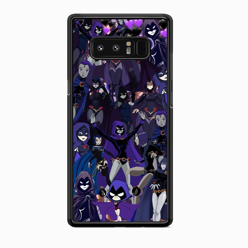Teen Titans Raven Wallpapers Samsung Galaxy Note 8 Case-Rubber Black (2D Case)-Oxvistore