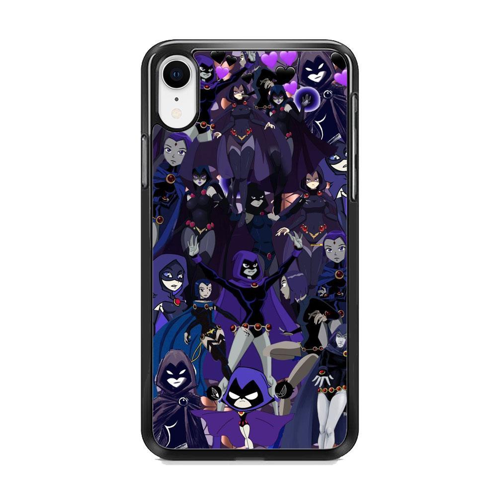 Teen Titans Raven Wallpapers iPhone XR Case-Rubber Black (2D Case)-Oxvistore