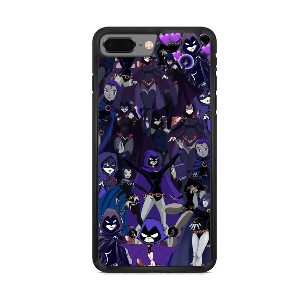 Teen Titans Raven Wallpapers iPhone 8 Plus Case-Rubber Black (2D Case)-Oxvistore