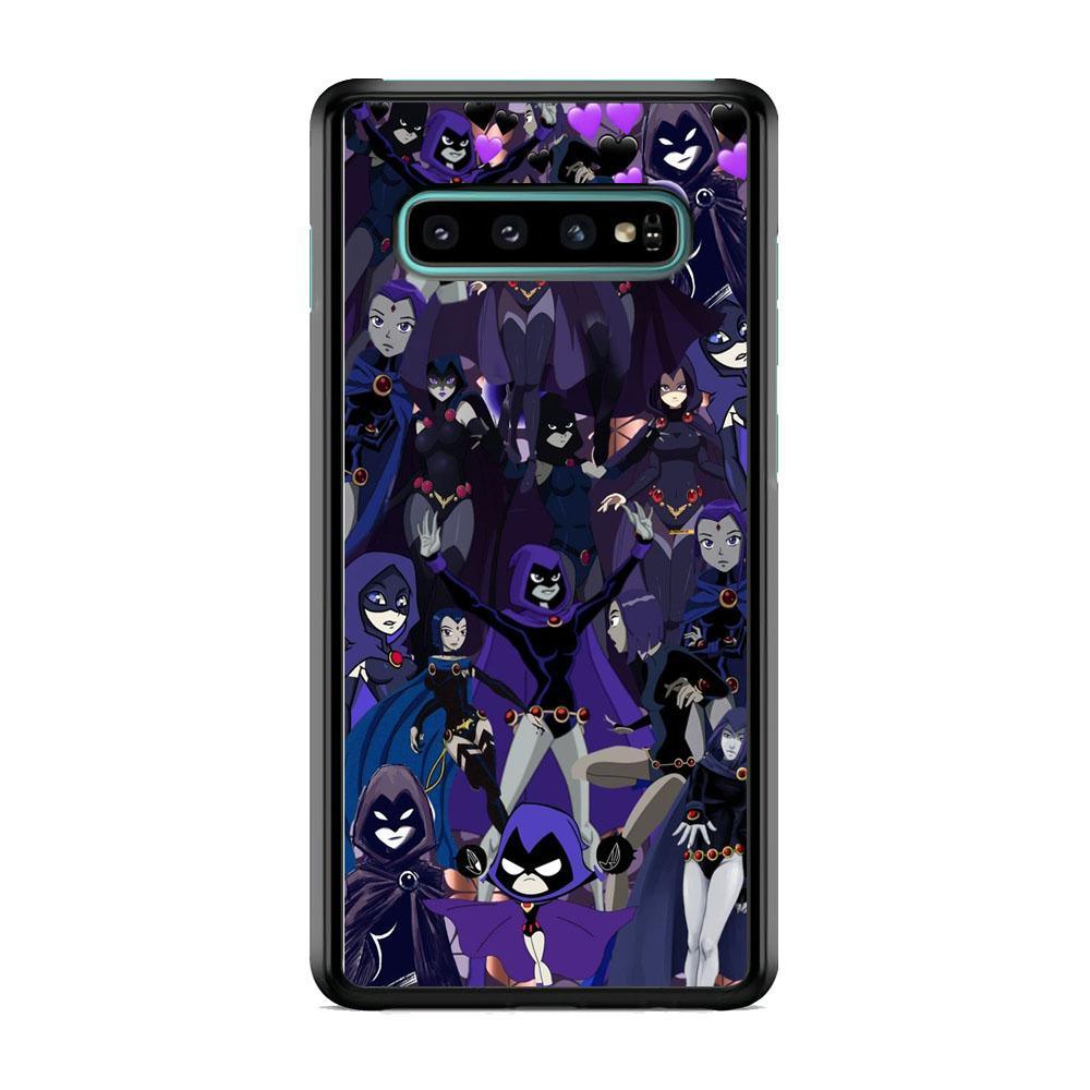 Teen Titans Raven Wallpapers Samsung Galaxy S10 Case-Rubber Black (2D Case)-Oxvistore