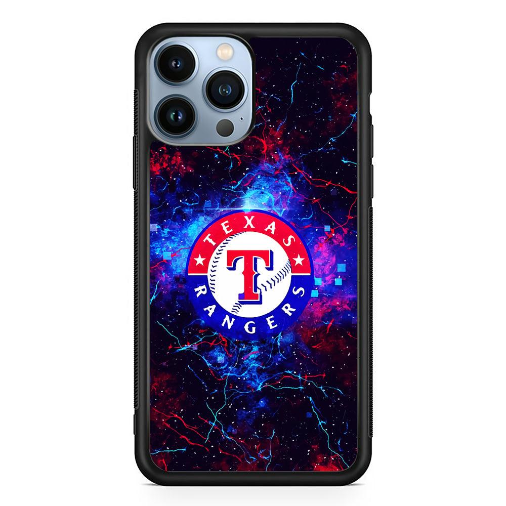 Texas Rangers Abstract 2D Rubber Phone Case-Black-Oxvistore