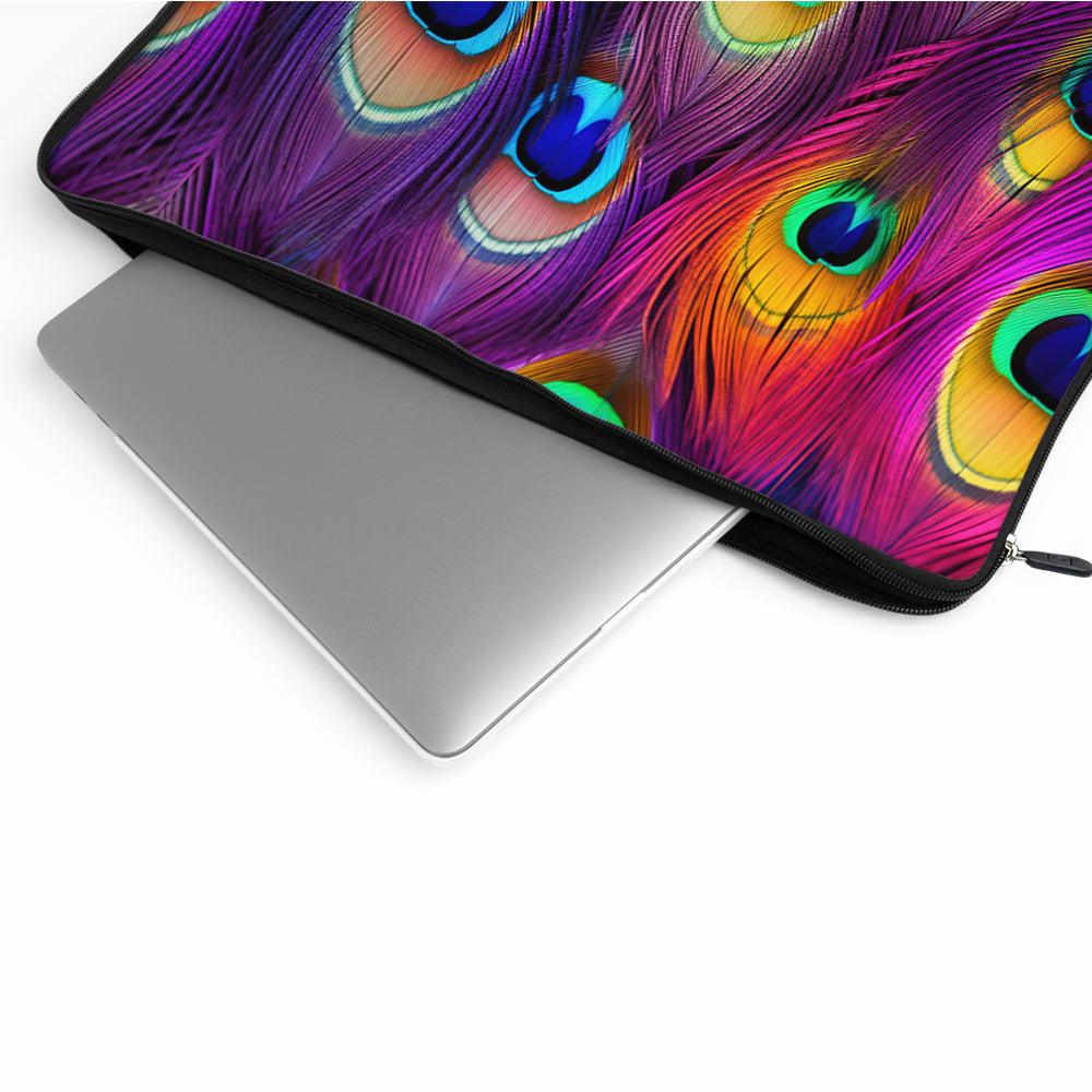 Texture of Peacock Tail Laptop Sleeve Protective Cover-Oxvistore