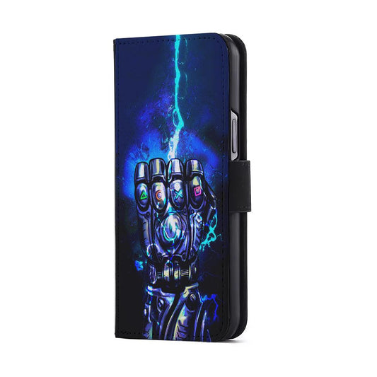 Thanos Gauntlet Stick Symbol Flip Wallet Phone Case-Oxvistore