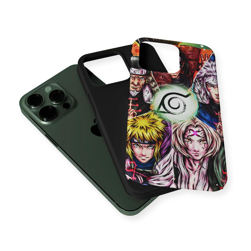 The 5 Hokage Art 2 in 1 Tough Phone Case-Oxvistore