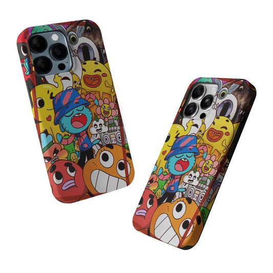 The Amazing World of Gumball Cartoon 2 in 1 Tough Phone Case-Oxvistore