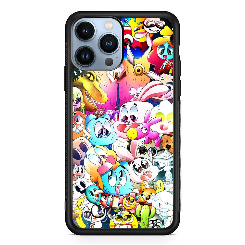 The Amazing World of Gumball Character 2D Rubber Phone Case-Black-Oxvistore