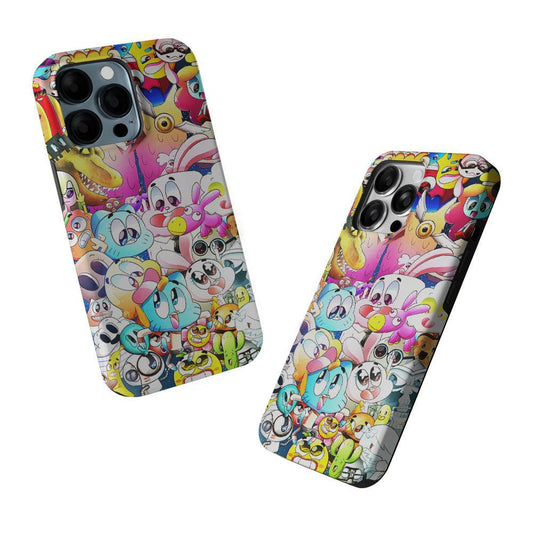 The Amazing World of Gumball Character 2 in 1 Tough Phone Case-Oxvistore