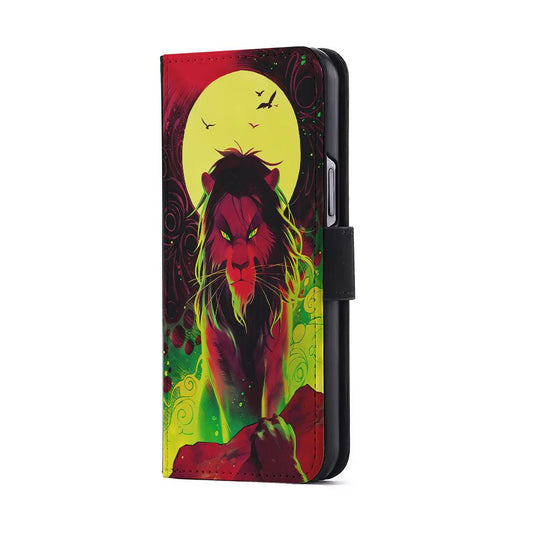 The Angry Lion King Flip Wallet Phone Case-Oxvistore