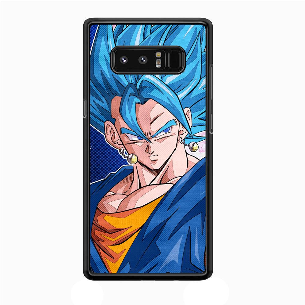 The Bluish Saiyan Stare Samsung Galaxy Note 8 Case-Rubber Black (2D Case)-Oxvistore