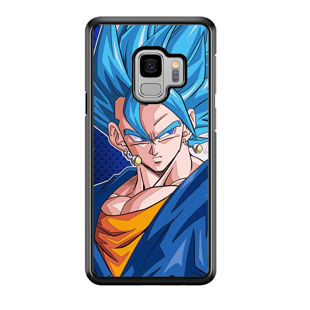 The Bluish Saiyan Stare Samsung Galaxy S9 Case-Rubber Black (2D Case)-Oxvistore