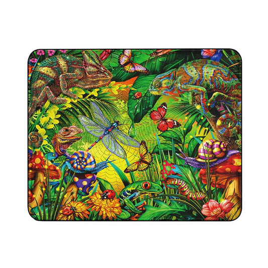 The Chameleons Tropical Forest Mouse Pads | Custom Mouse Pad with Non-Slip Rubber Base