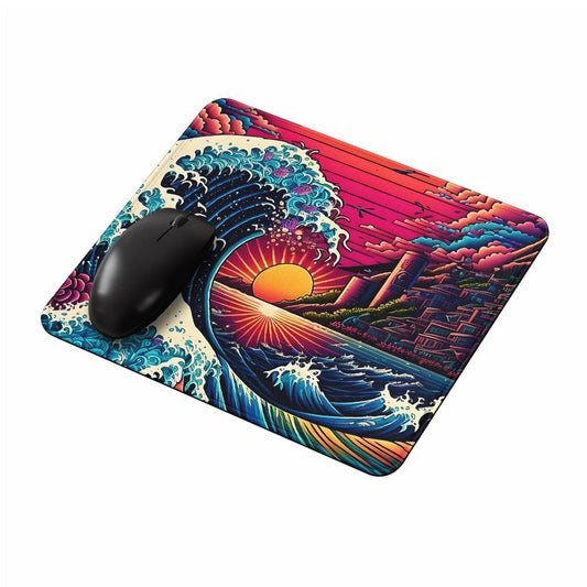 The Great Wave off Kanagawa Sunset Mouse Pads-Oxvistore