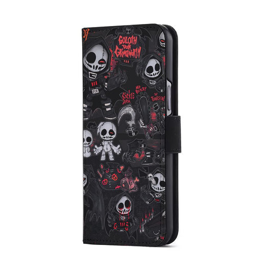 The Grim Reaper Flip Wallet Phone Case-Oxvistore