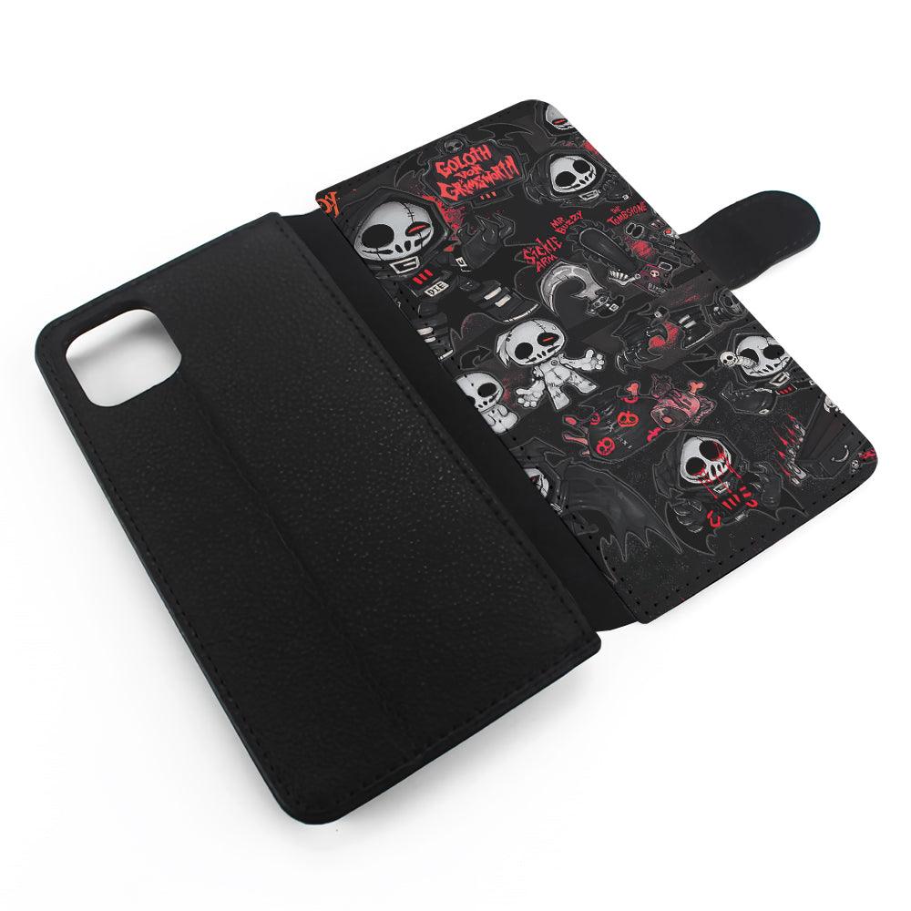The Grim Reaper Flip Wallet Phone Case-Oxvistore