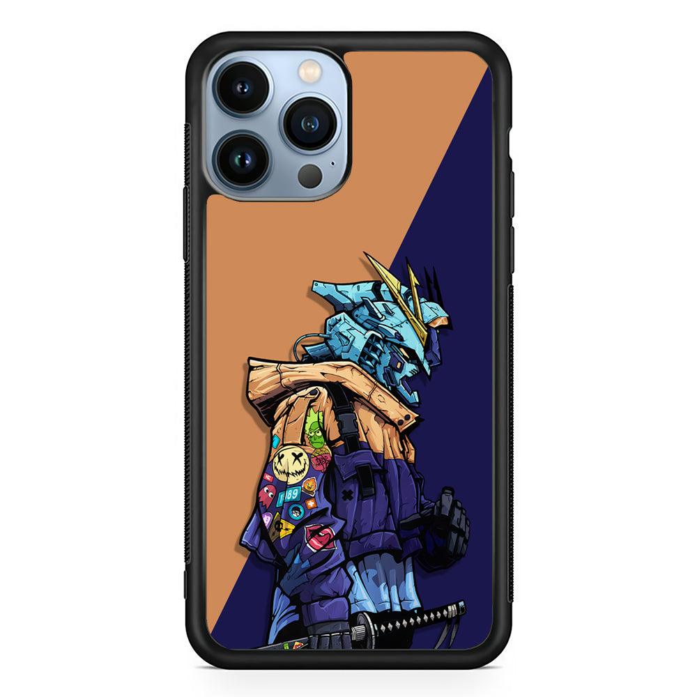 The Gundam Ronin Hypebeast 2D Rubber Phone Case-Black-Oxvistore