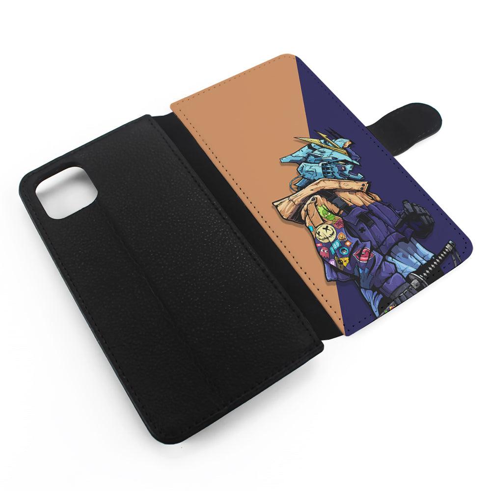 The Gundam Ronin Hypebeast Flip Wallet Phone Case-Oxvistore