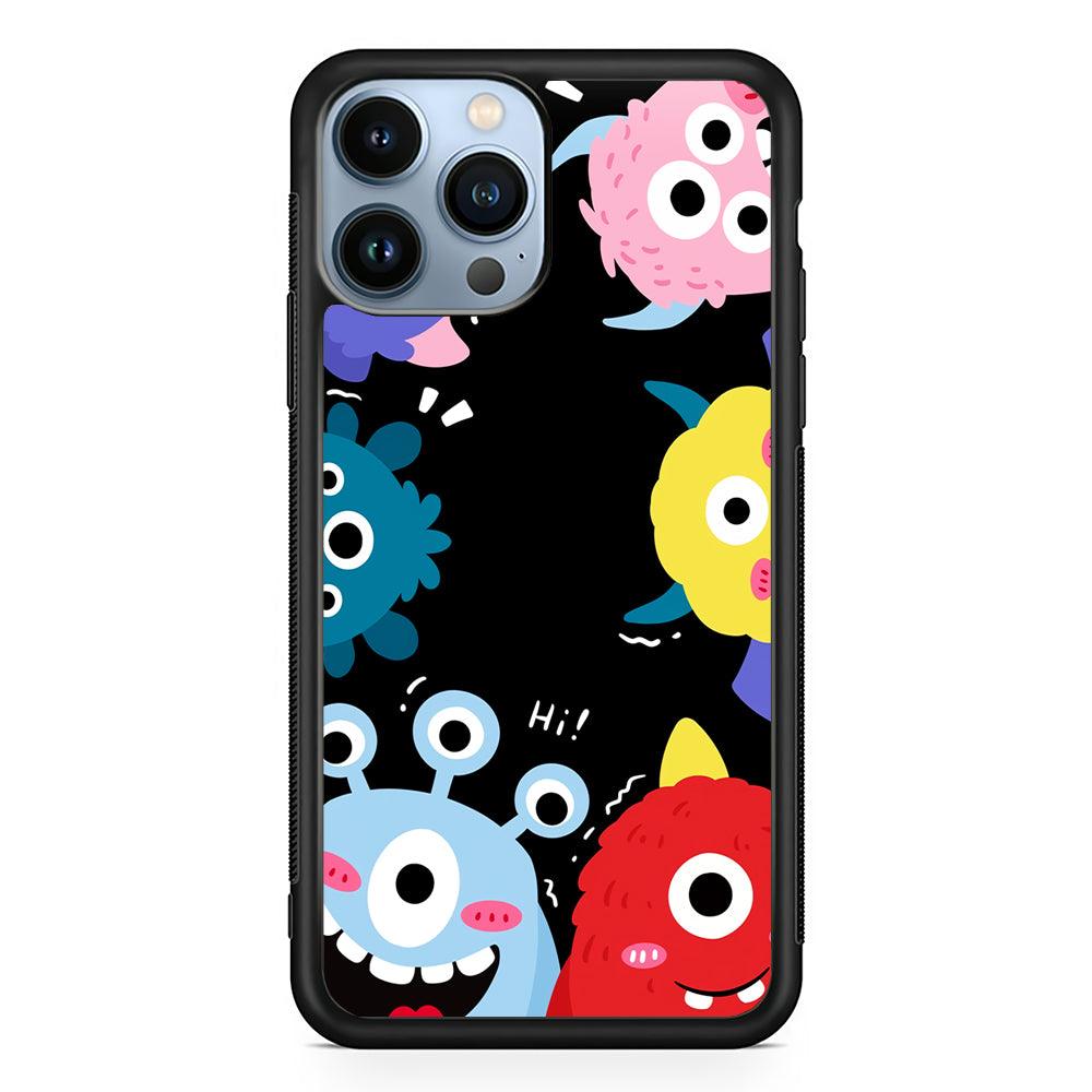 The Little Monsters 2D Rubber Phone Case-Black-Oxvistore