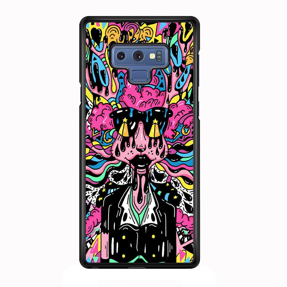 The Melted Lady Samsung Galaxy Note 9 Case-Rubber Black (2D Case)-Oxvistore