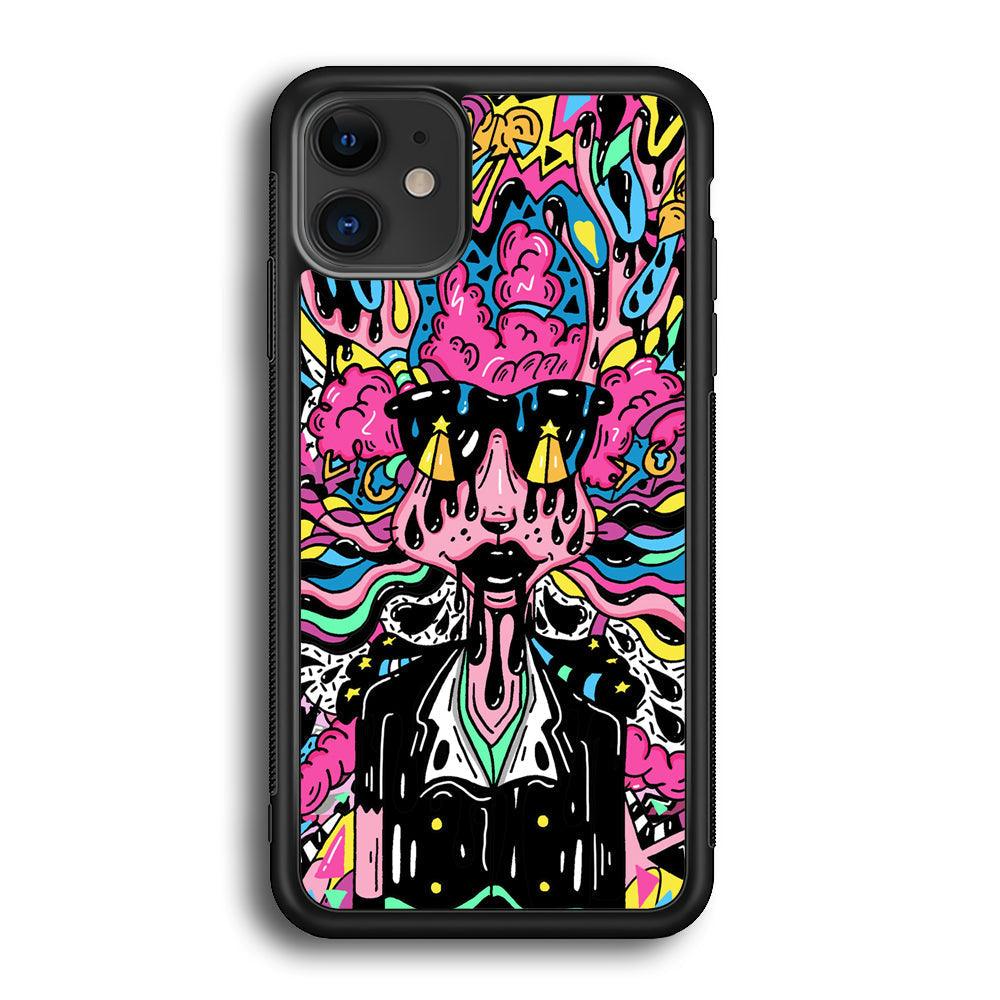 The Melted Lady iPhone 11 Case-Rubber Black (2D Case)-Oxvistore