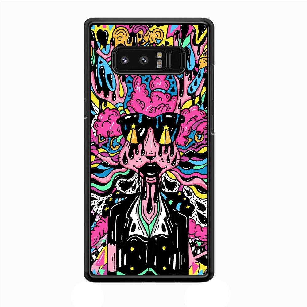 The Melted Lady Samsung Galaxy Note 8 Case-Rubber Black (2D Case)-Oxvistore