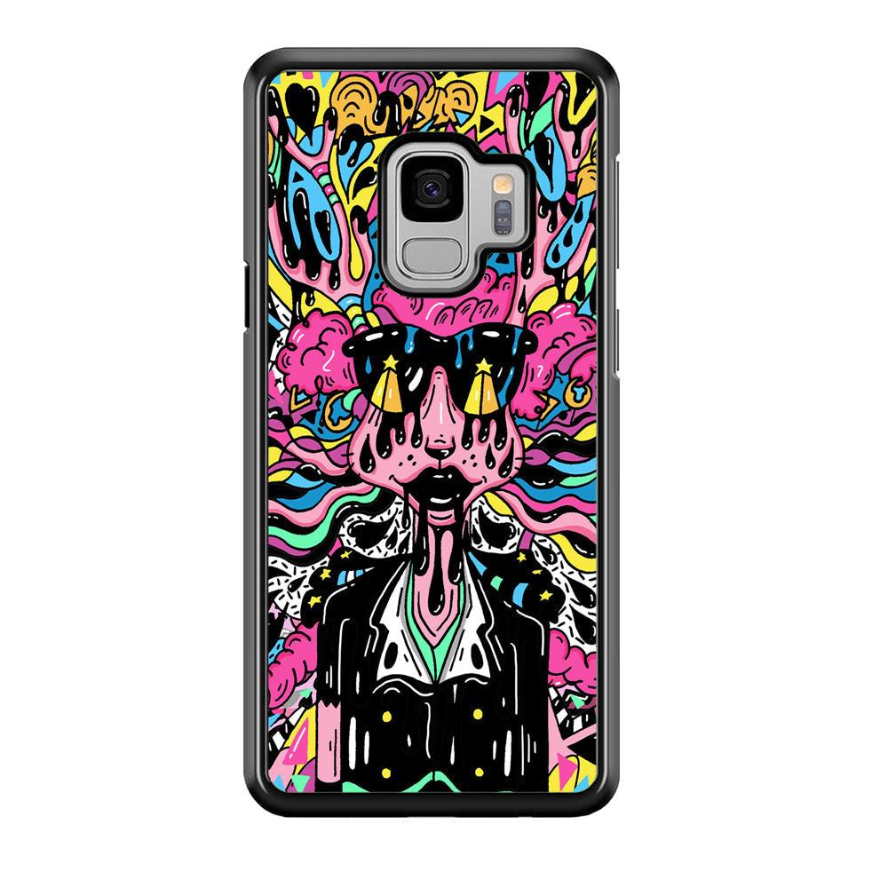 The Melted Lady Samsung Galaxy S9 Case-Rubber Black (2D Case)-Oxvistore