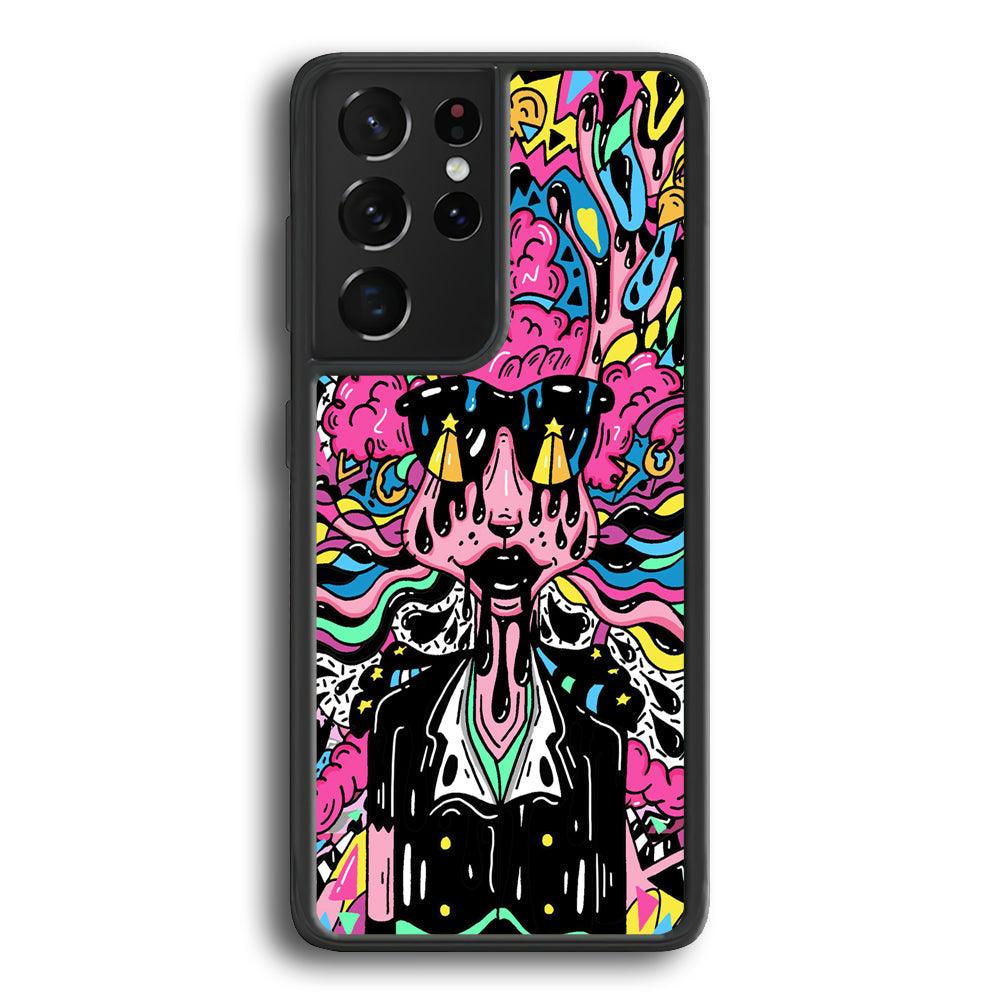 The Melted Lady Samsung Galaxy S23 Ultra Case-Rubber Black (2D Case)-Oxvistore