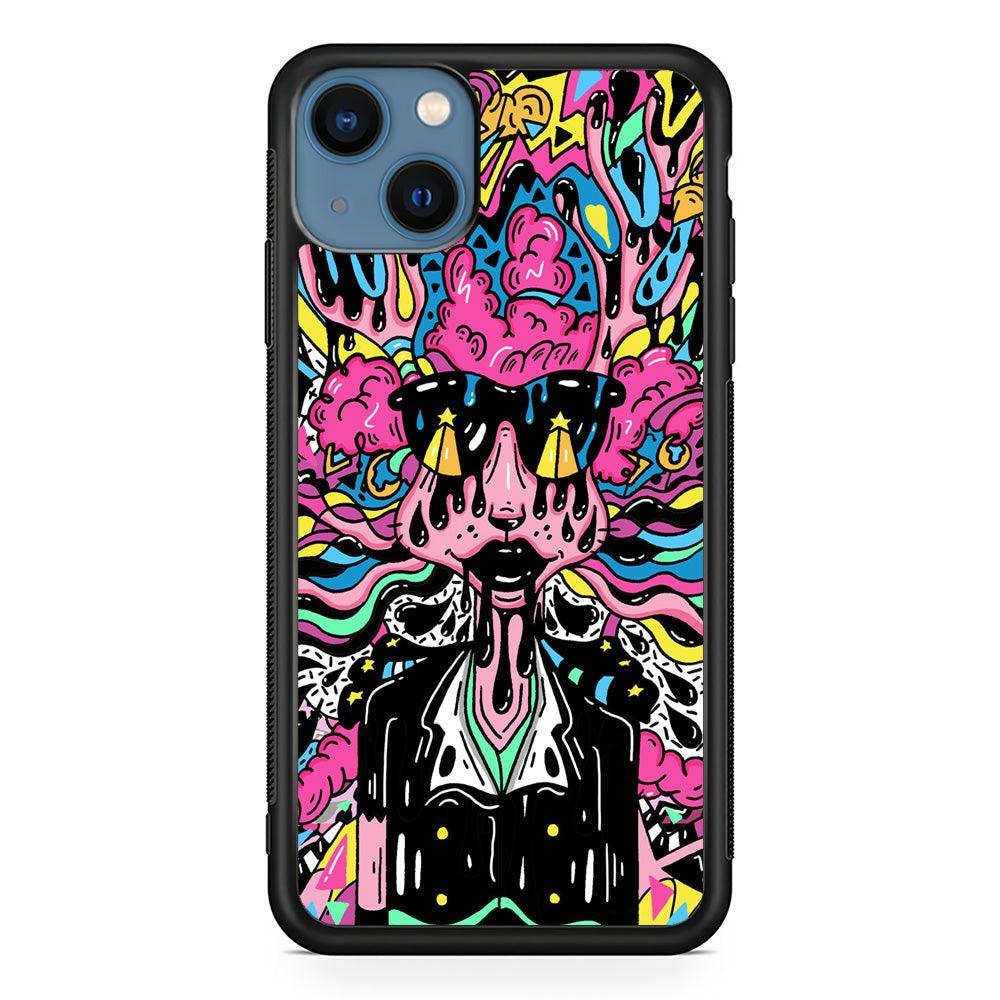 The Melted Lady iPhone 13 Case-Rubber Black (2D Case)-Oxvistore