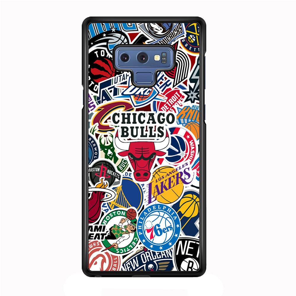 The NBA Clubs Afiliation Samsung Galaxy Note 9 Case-Rubber Black (2D Case)-Oxvistore