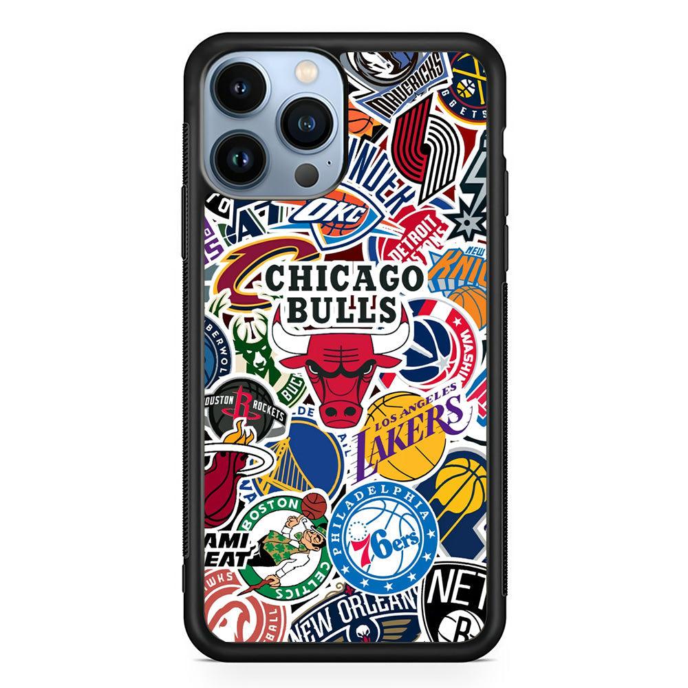 The NBA Clubs Afiliation iPhone 13 Pro Case-Rubber White (2D Case)-Oxvistore
