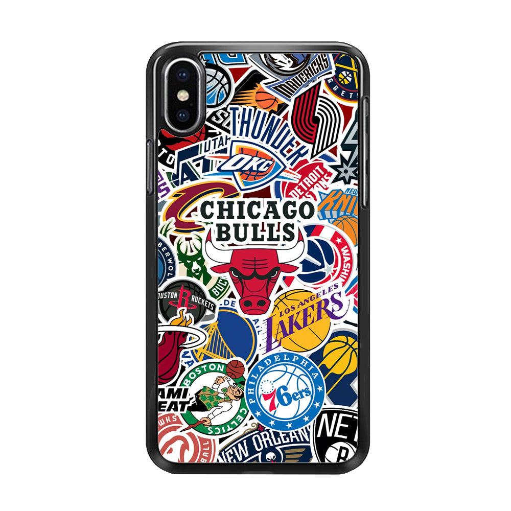 The NBA Clubs Afiliation iPhone X Case-Rubber Black (2D Case)-Oxvistore