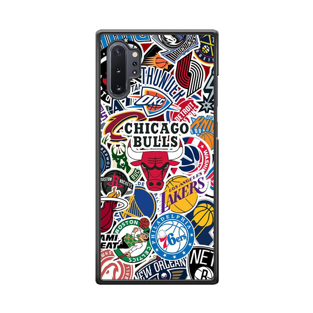 The NBA Clubs Afiliation Samsung Galaxy Note 10 Plus Case-Rubber White (2D Case)-Oxvistore
