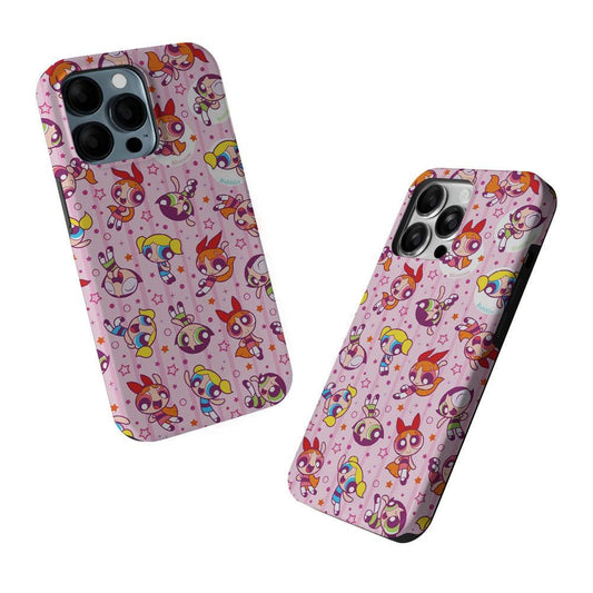 The Powerpuff Girls Cute Pattern 2 in 1 Tough Phone Case-Oxvistore