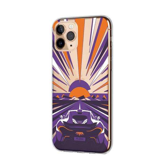 The Purple Lightning Racing Car Clear Soft Case-Oxvistore
