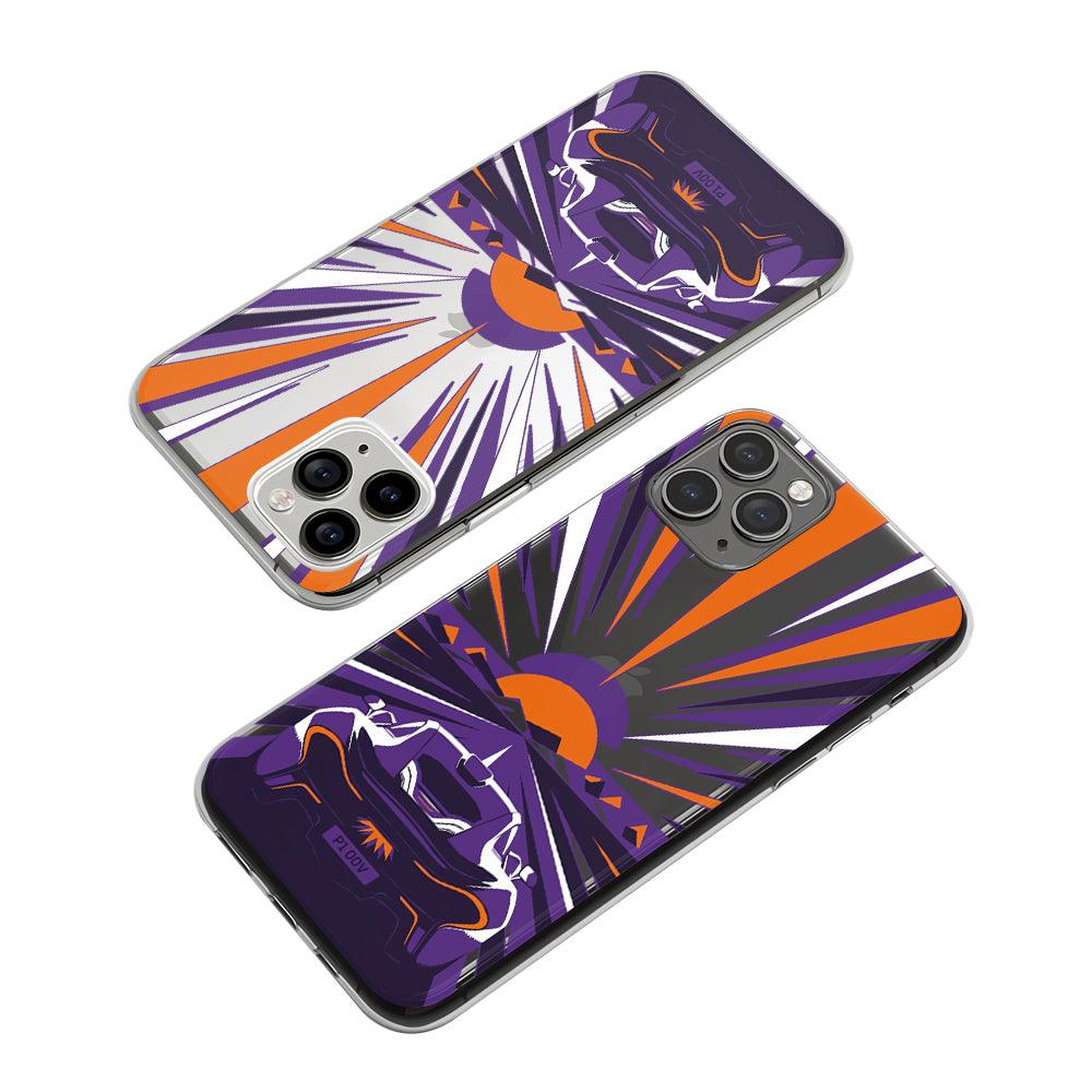 The Purple Lightning Racing Car Clear Soft Case-Oxvistore