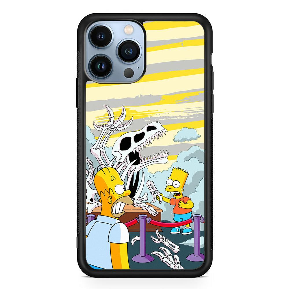 The Simpson Dad and Son Problems iPhone 15 Pro Max Case-Rubber Black (2D Case)-Oxvistore