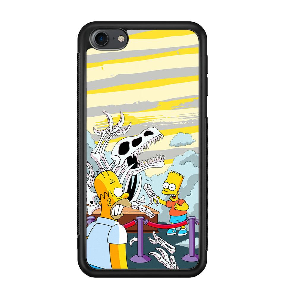 The Simpson Dad and Son Problems iPod Touch 6 Case-Rubber Black (2D Case)-Oxvistore