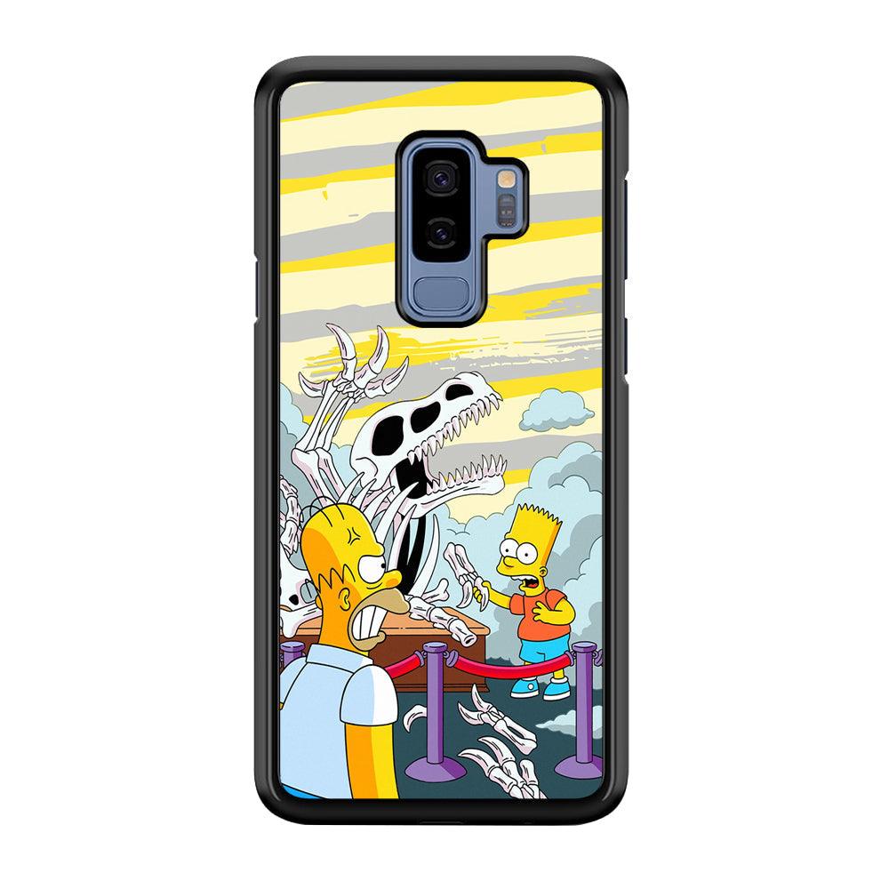 The Simpson Dad and Son Problems Samsung Galaxy S9 Plus Case-Rubber Black (2D Case)-Oxvistore