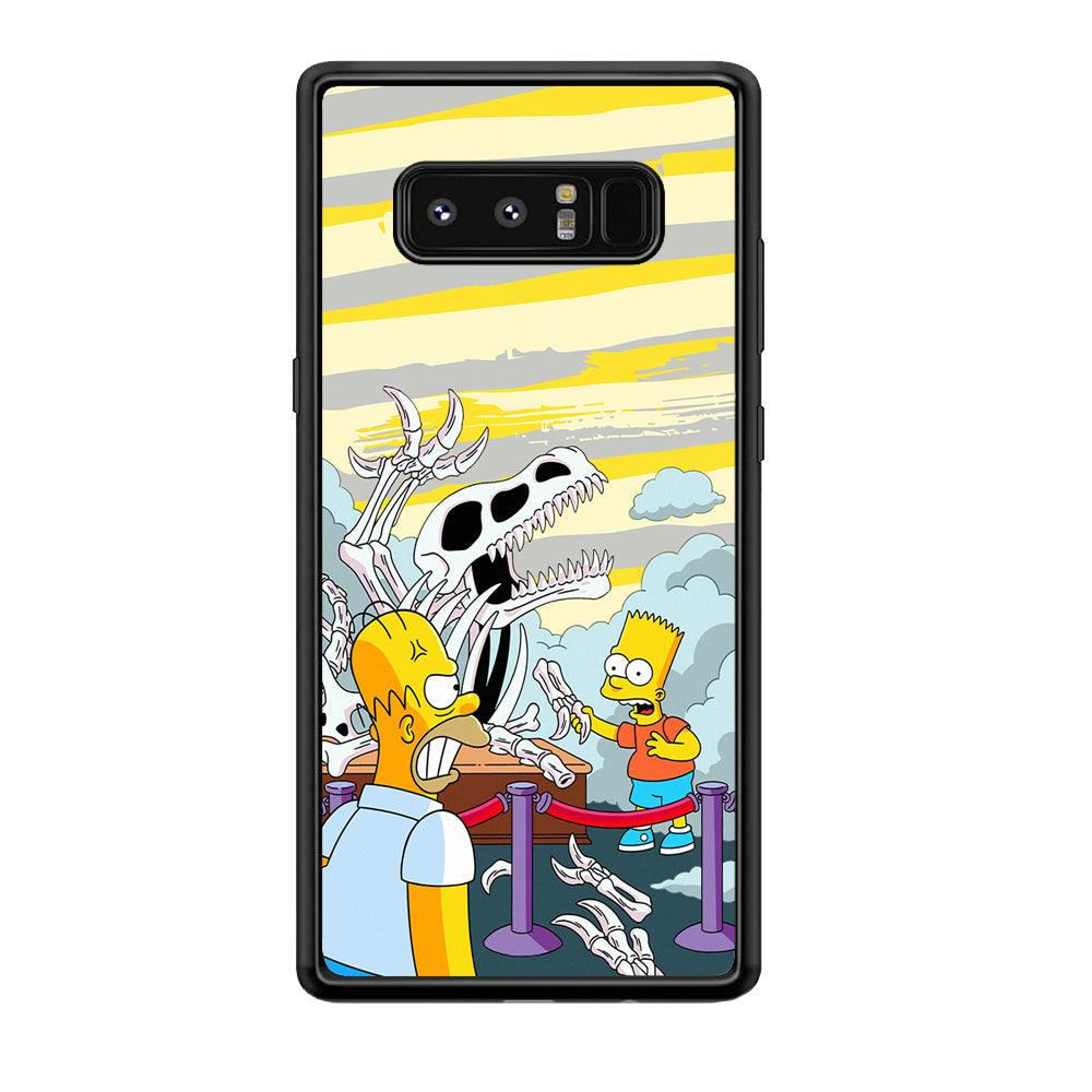 The Simpson Dad and Son Problems Samsung Galaxy Note 8 Case-Rubber Black (2D Case)-Oxvistore