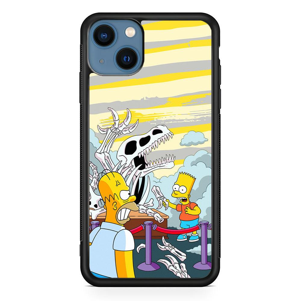 The Simpson Dad and Son Problems iPhone 14 Plus Case-Rubber Black (2D Case)-Oxvistore