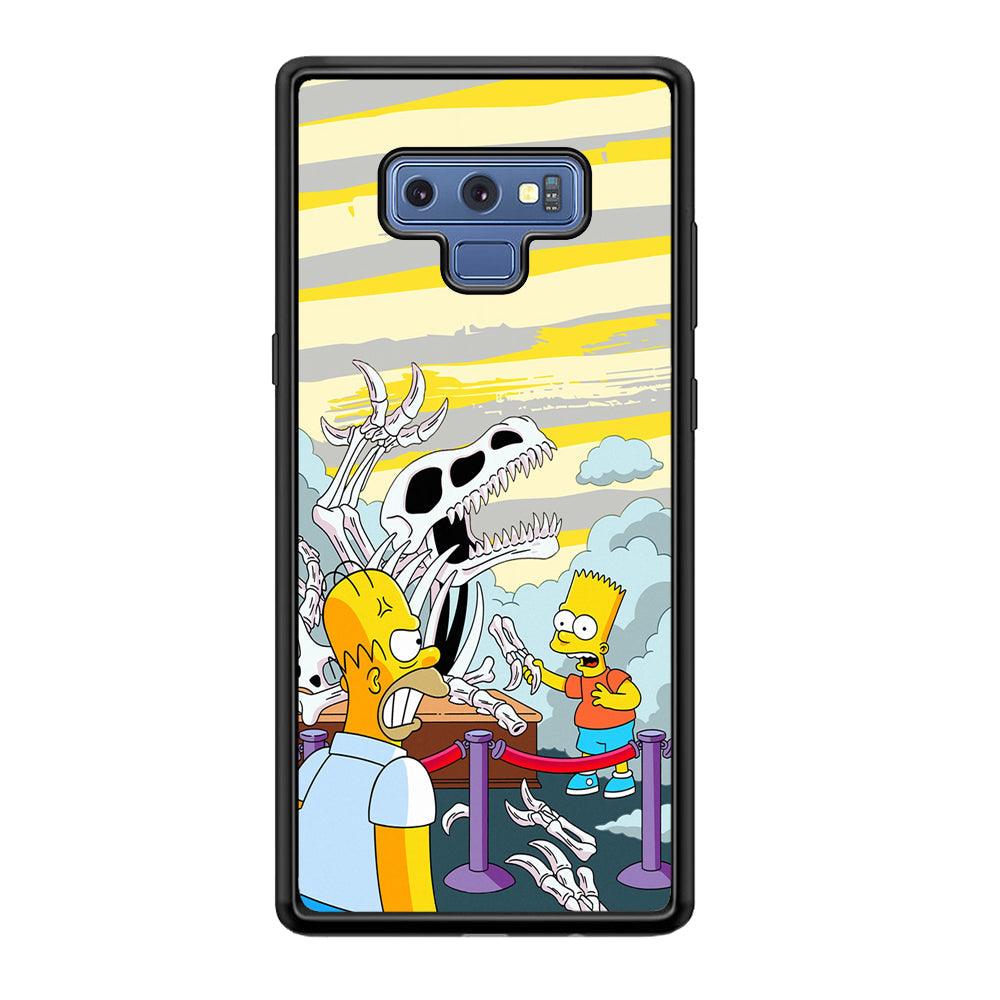 The Simpson Dad and Son Problems Samsung Galaxy Note 9 Case-Rubber Black (2D Case)-Oxvistore