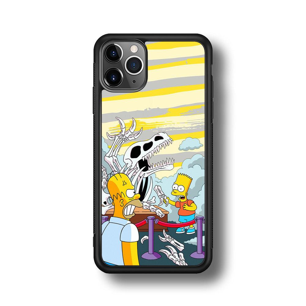 The Simpson Dad and Son Problems iPhone 11 Pro Max Case-Rubber Black (2D Case)-Oxvistore