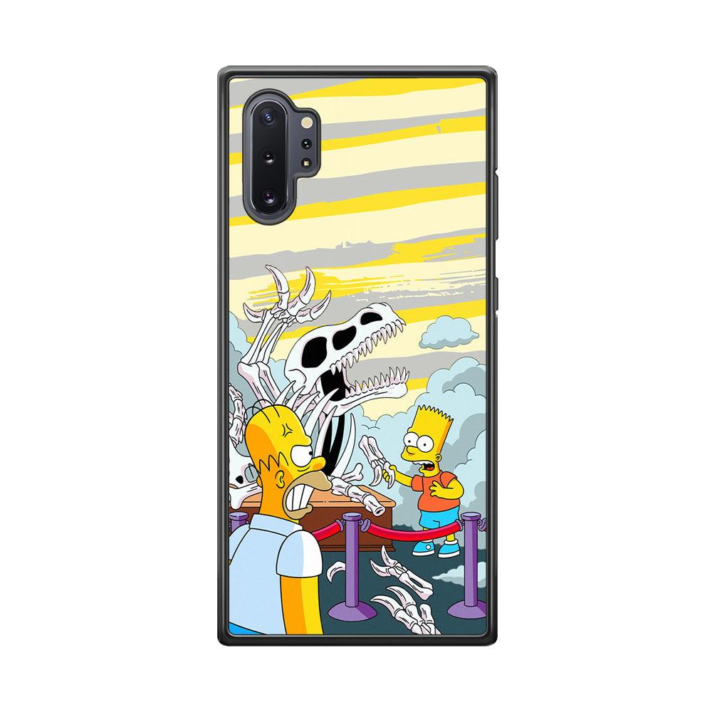 The Simpson Dad and Son Problems Samsung Galaxy Note 10 Plus Case-Rubber Black (2D Case)-Oxvistore