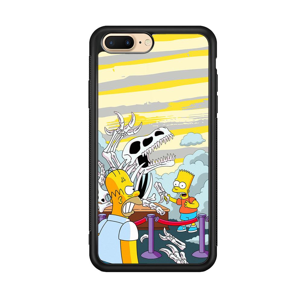 The Simpson Dad and Son Problems iPhone 8 Plus Case-Rubber Black (2D Case)-Oxvistore