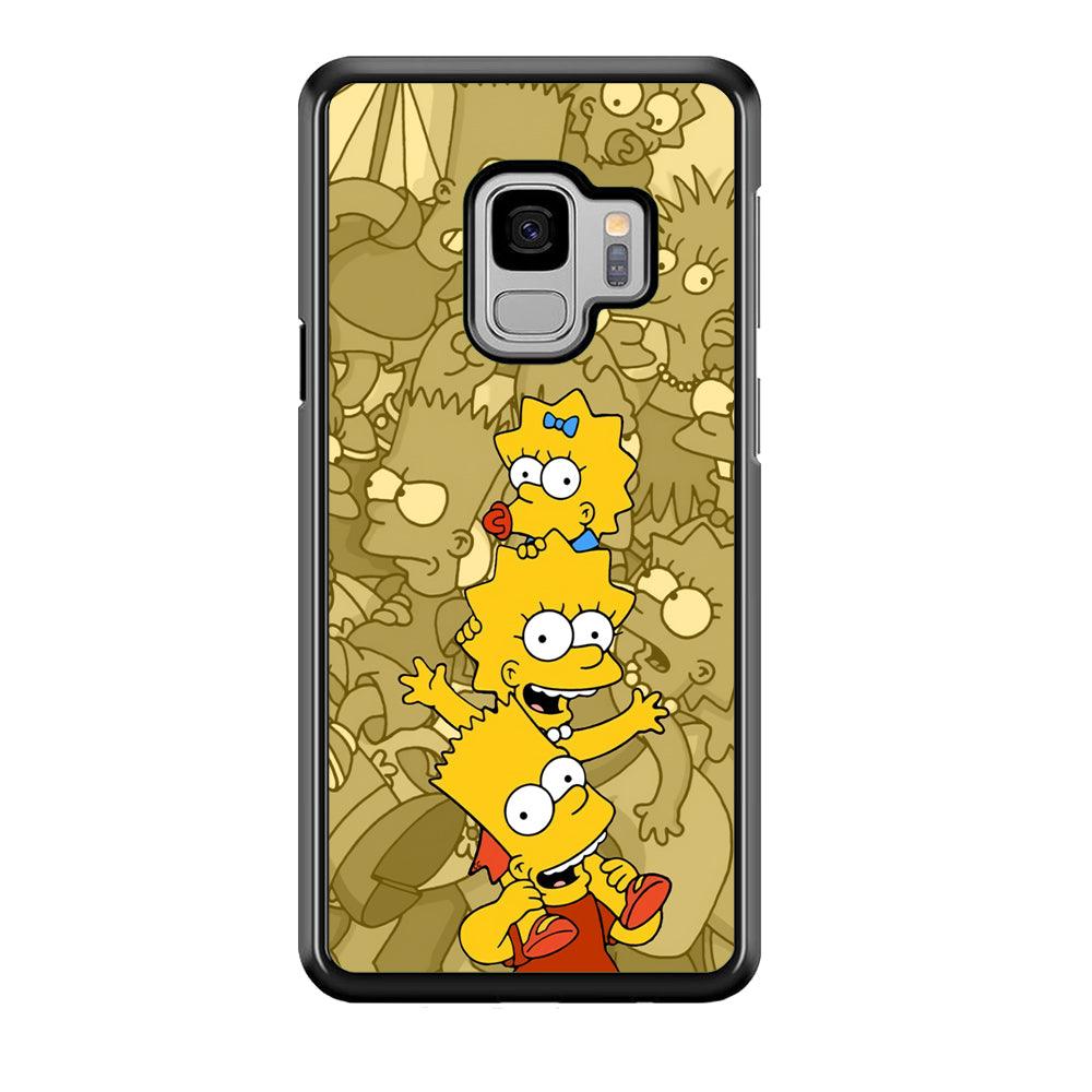 The Simpson Family Warmth Samsung Galaxy S9 Case-Rubber Black (2D Case)-Oxvistore