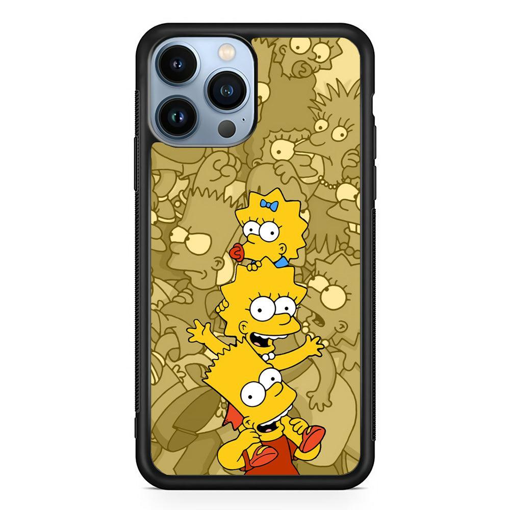 The Simpson Family Warmth iPhone 15 Pro Case-Rubber Black (2D Case)-Oxvistore