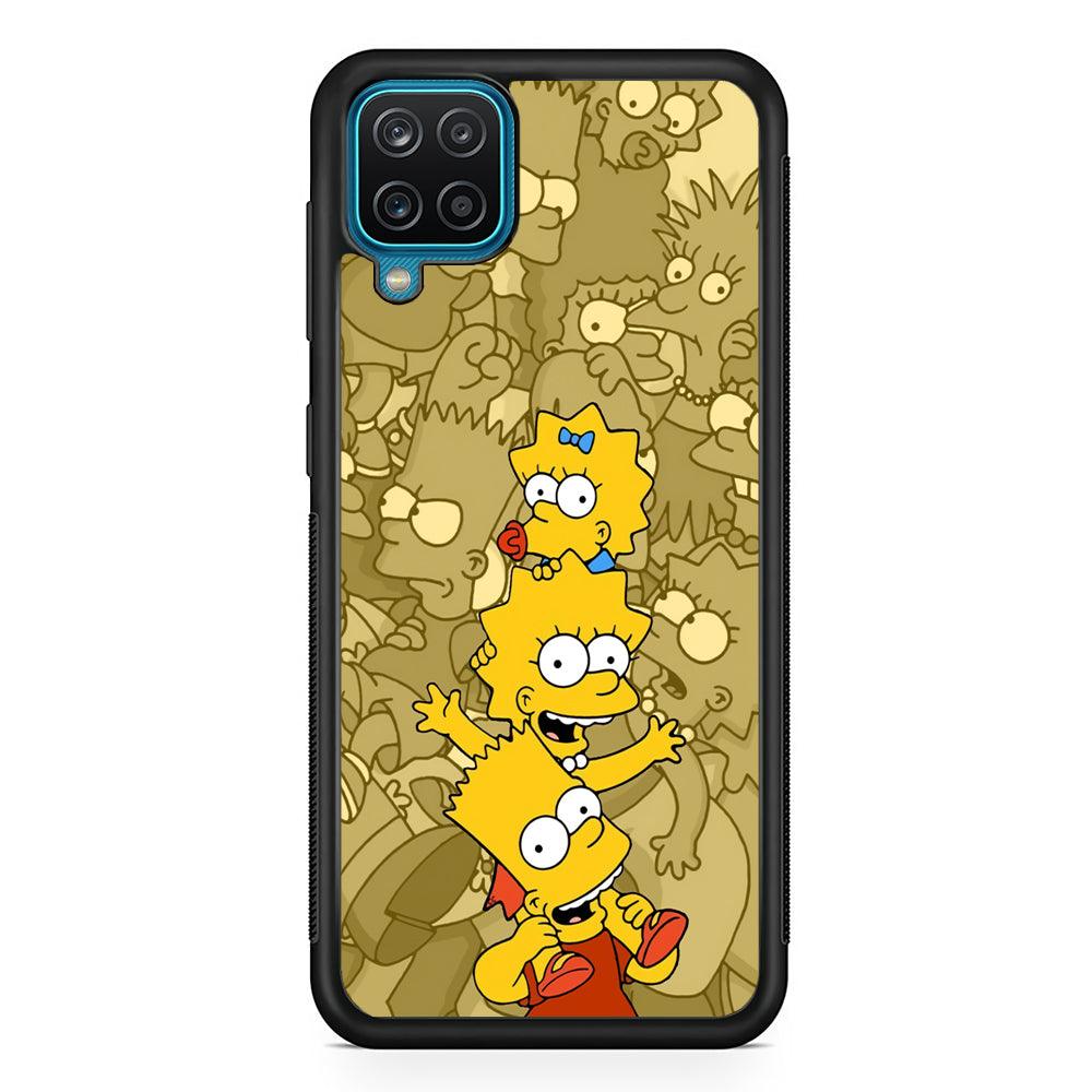 The Simpson Family Warmth Samsung Galaxy A12 Case-Rubber Black (2D Case)-Oxvistore