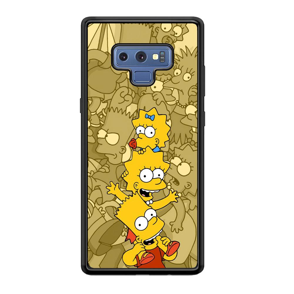 The Simpson Family Warmth Samsung Galaxy Note 9 Case-Rubber Black (2D Case)-Oxvistore
