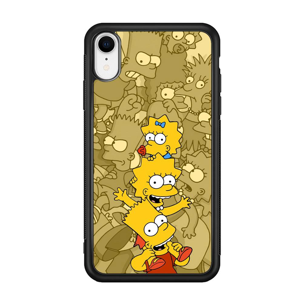 The Simpson Family Warmth iPhone XR Case-Rubber Black (2D Case)-Oxvistore