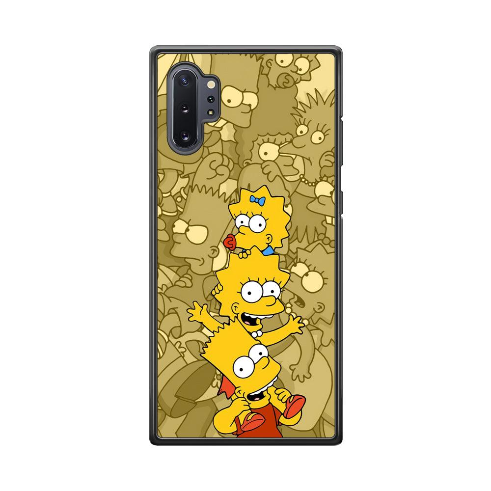 The Simpson Family Warmth Samsung Galaxy Note 10 Plus Case-Rubber Black (2D Case)-Oxvistore